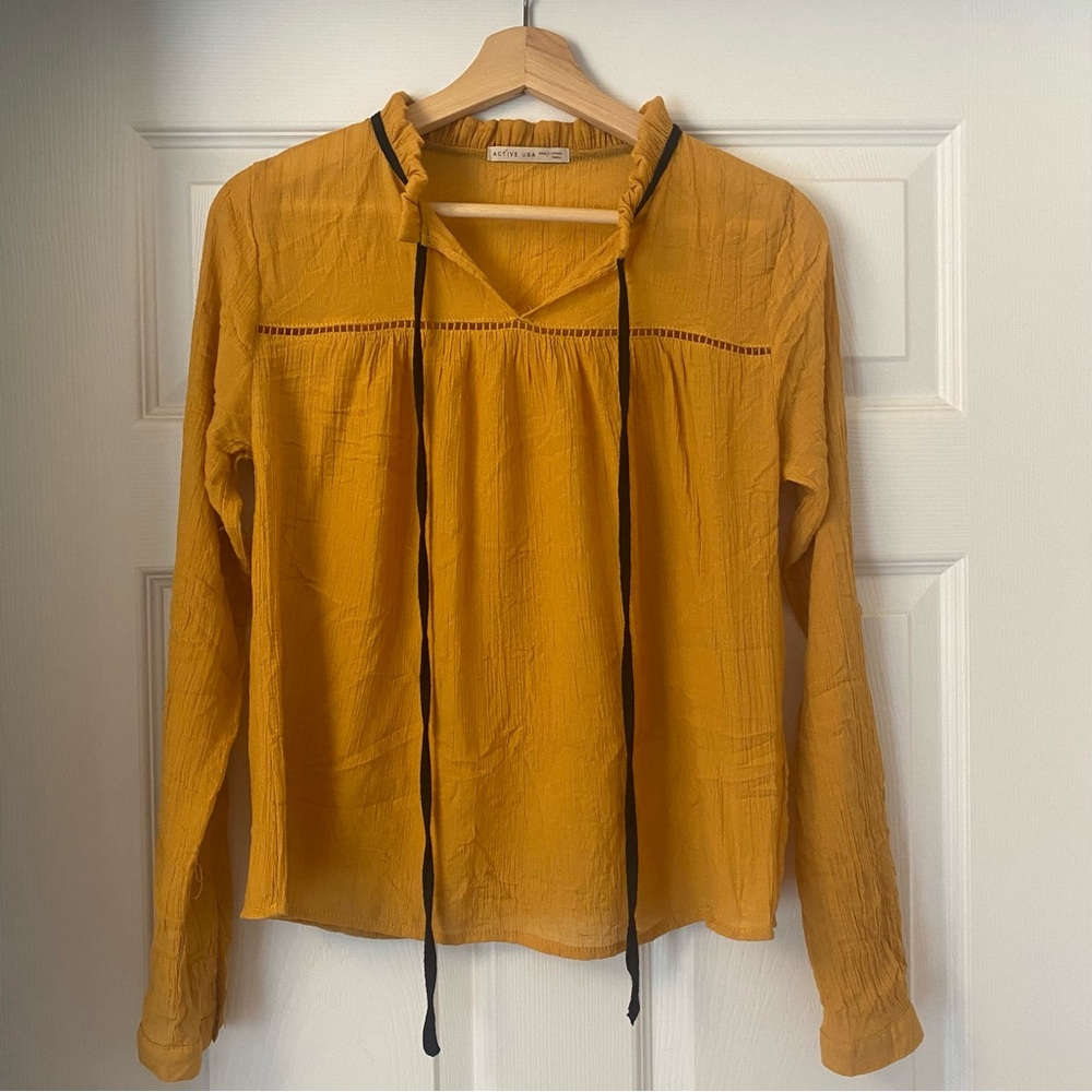 Active USA Mustard Blouse